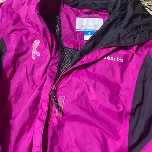 pink/purple breast cancer awareness month zip up windbreaker 💜